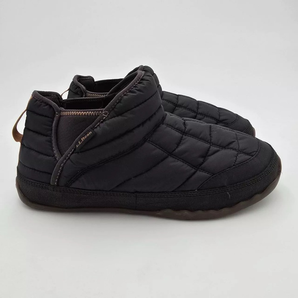 LL Bean Mountain Classic Quilted Ankle Boots II Men's Size 10 Black Slip On